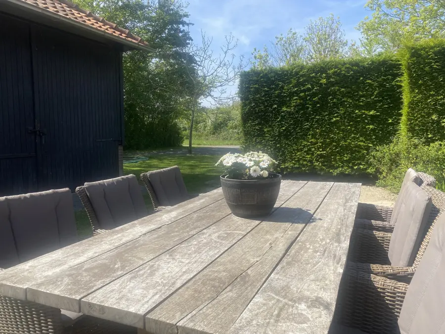 Terras vakantiehuisje 1